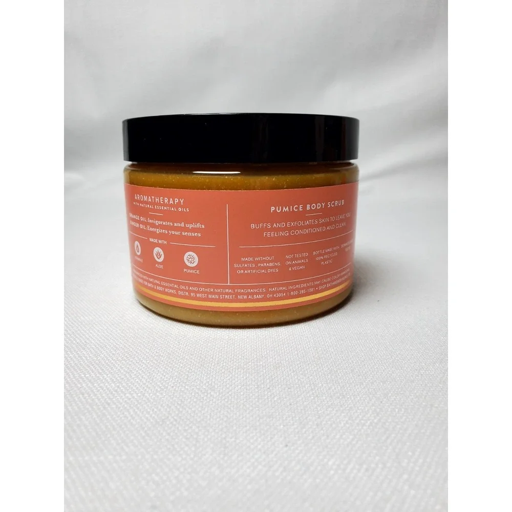 Bath & Body Works Aromatherapy Orange + Ginger Pumice Body Scrub 11.5 oz Discon.